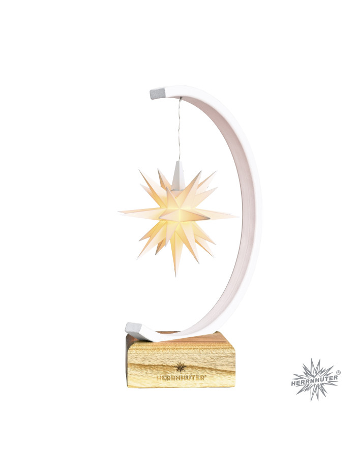 Herrnhuter Sternenbogen Lampe Metalldesign-Weiß mit 13 cm Stern in weiß