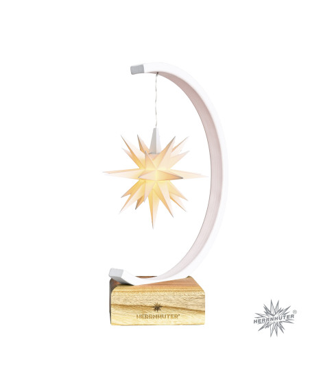 Herrnhuter Sternenbogen Lampe Metalldesign-Weiß mit 13 cm Stern in weiß