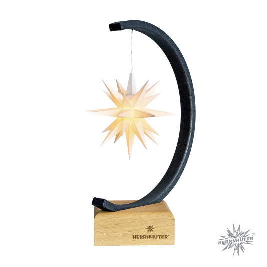 Herrnhuter Sternenbogen Lampe Metalldesign-Anthrazit mit 13 cm Stern in weiß
