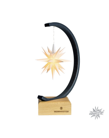 Herrnhuter Sternenbogen Lampe Metalldesign-Anthrazit mit 13 cm Stern in weiß