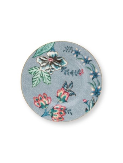 Flower Festival, Petit Four Teller, 12cm, hellblau