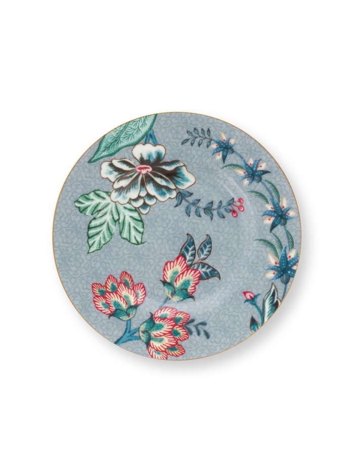 Flower Festival, Petit Four Teller, 12cm, hellblau