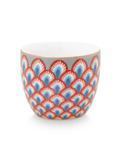 Flower Festival Scallop, Eierbecher, rot-hellblau