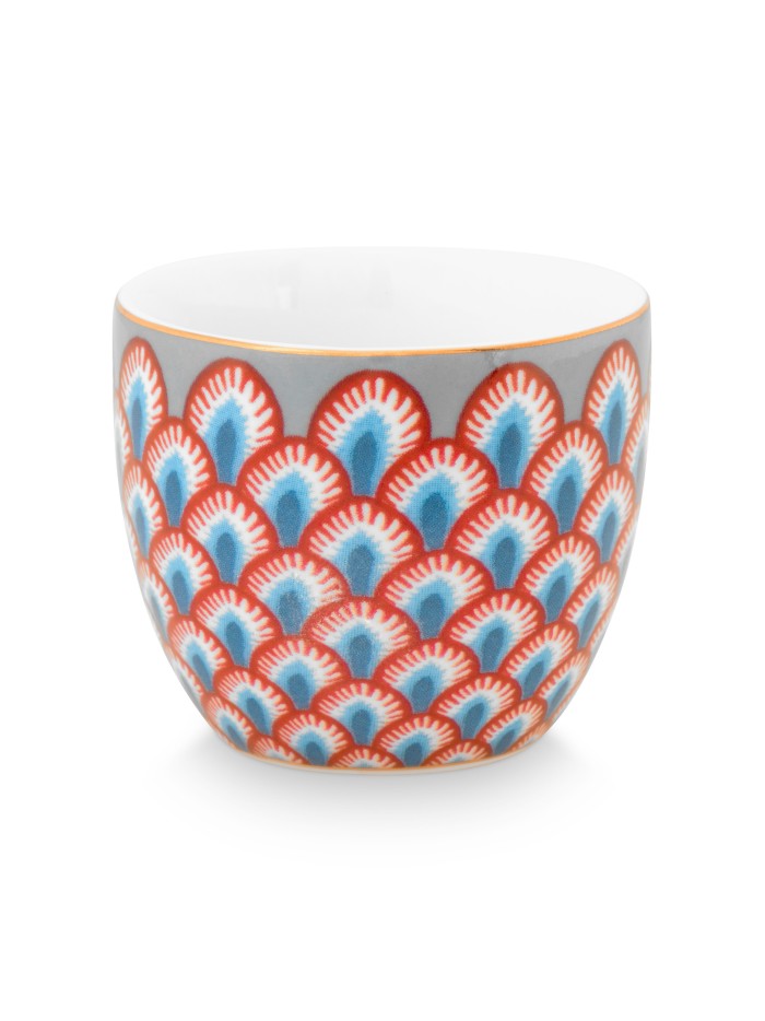 Flower Festival Scallop, Eierbecher, rot-hellblau