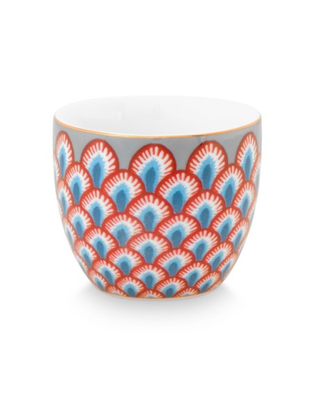 Flower Festival Scallop, Eierbecher, rot-hellblau