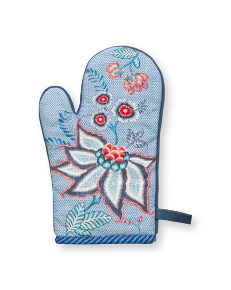 Flower Festival, Ofenhandschuh, 29x15cm, blau