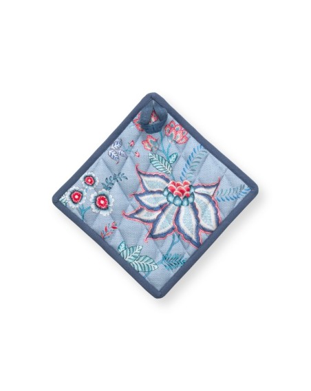 Flower Festival, Topfhalter Square, Blau, 22x22cm