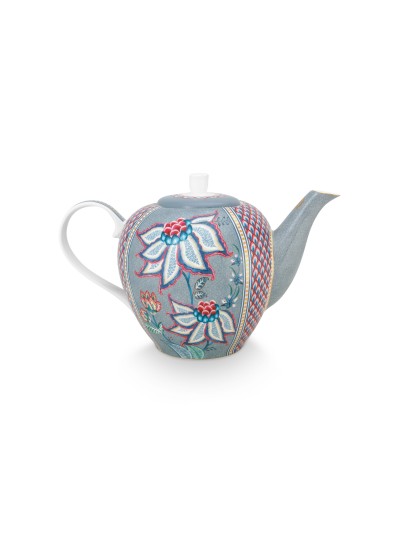 Flower Festival, Teekanne/Kaffeekanne, 1,6 ltr. hellblau