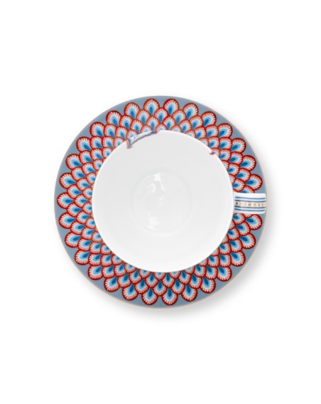 Flower Festival, Tasse & Untertasse, 280ml, hellblau