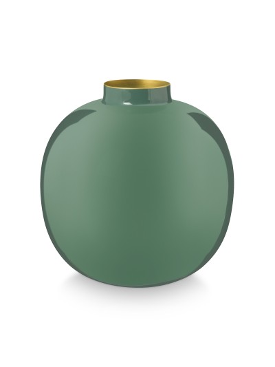 Pip Studio Vase, rund, 23 cm Dunkelgrün