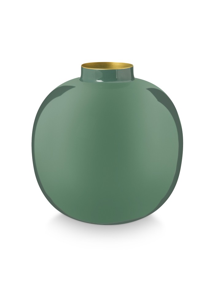 Pip Studio Vase, rund, 23 cm Dunkelgrün Pip Studio Vase, rund, 23 cm Dunkelgrün