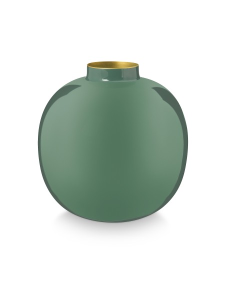 Pip Studio Vase, rund, 23 cm Dunkelgrün