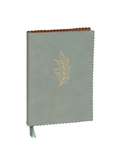 Notizbuch Schreibkladde Feder Majoie, Salbei A5 240 Seiten