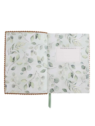 Notizbuch Schreibkladde Feder Majoie, Salbei A5 240 Seiten