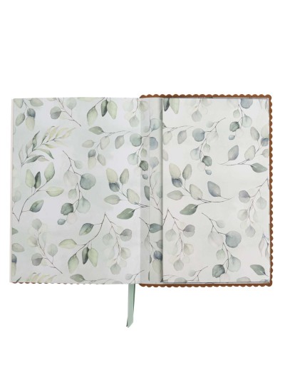 Notizbuch Schreibkladde Feder Majoie, Salbei A5 240 Seiten