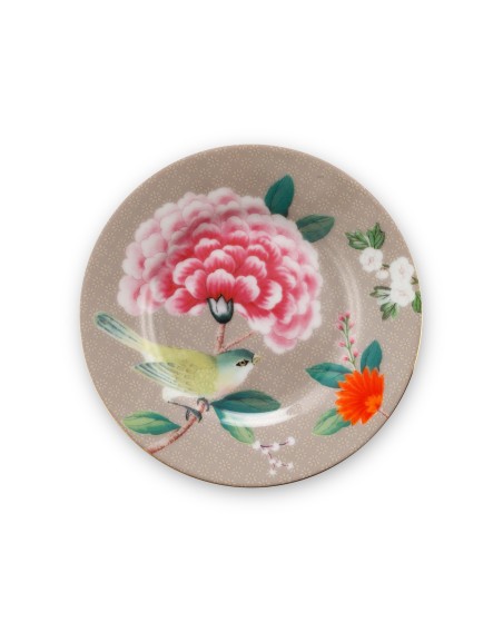 Blushing Birds, Petit Four Teller, 12cm, khaki