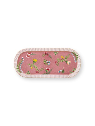 La Majorelle, Kuchenteller, rechteckig, 33.3x15.5cm, pink