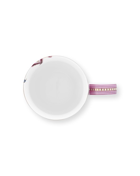 Flower Festival Scallop, Tasse, 145ml, dunkelpink