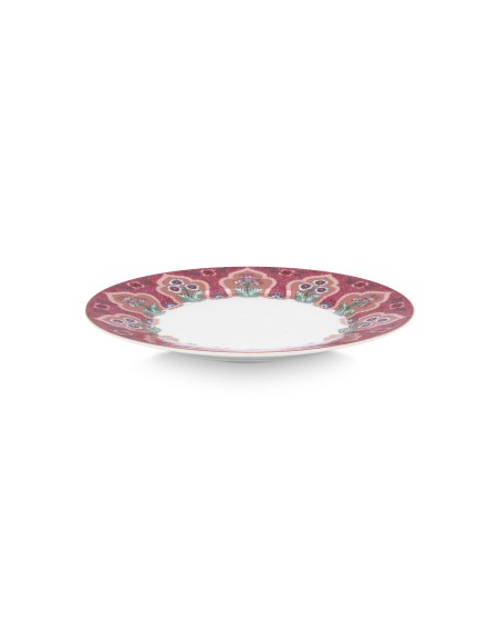Flower Festival Deco, Teller, 21cm, dunkelpink