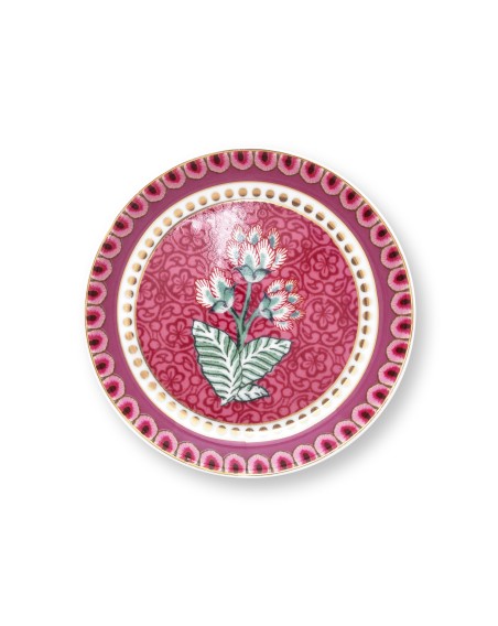 Flower Festival, Teebeutelablage, 9cm, dunkelpink