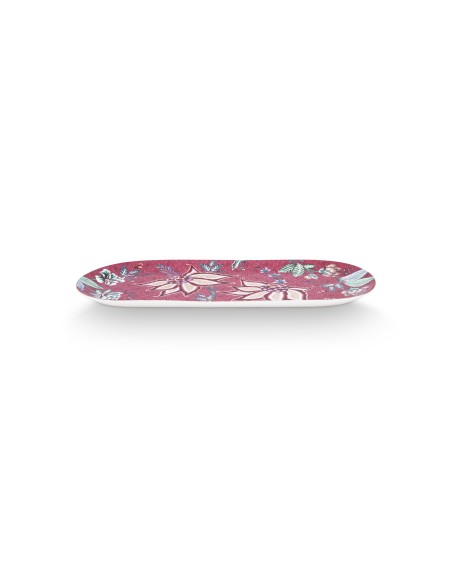 Flower Festival, Kuchenplatt, rechteckig, 33.3x15.5cm, dunkelpink