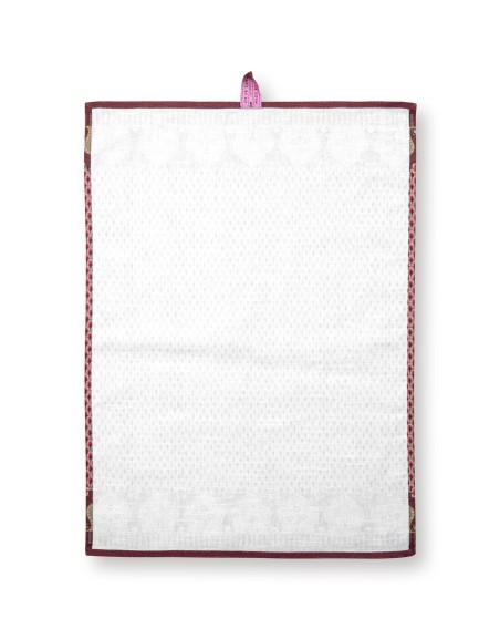 Flower Festival Scallop, Geschirrtuch, 50x70cm, dunkelpink