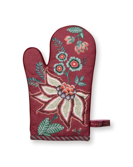 Flower Festival, Ofenhandschuh, 29x15cm, dunkelpink