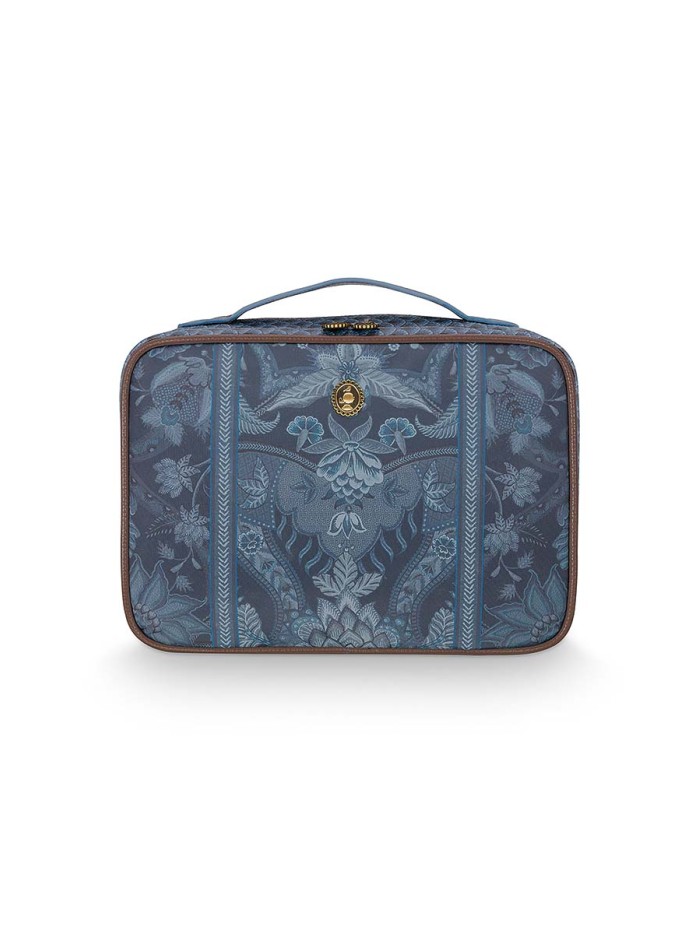 Beauty Case, rechteckig, 27x19x10cm, Kyoto Festival, blau