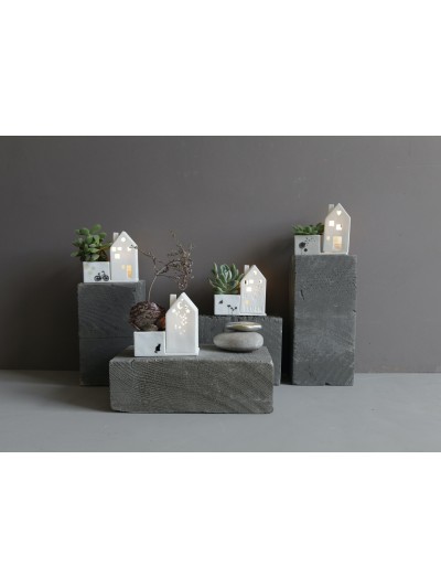 Hausgarten Pusteblume, Porzellan, weiß