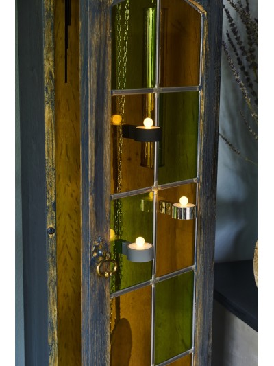 Sirius LED Teelicht mit Magnet 2er Set in Grau  "Amalia"  Batterie