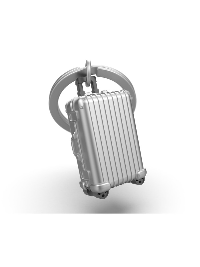 Schlüsselanhänger Koffer Trolley, Silber Schlüsselanhänger Koffer Trolley, Silber