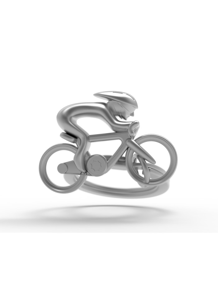 Schlüsselanhänger Fahrrad, Chrom matt Schlüsselanhänger Fahrrad, Chrom matt