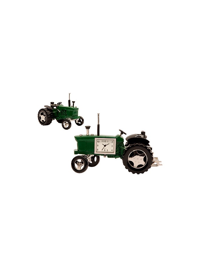 Tischuhr "Trecker" Metall Grün-Schwarz