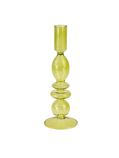 Kerzenleuchter "Lea" Glas, Grün 8 x 22 cm