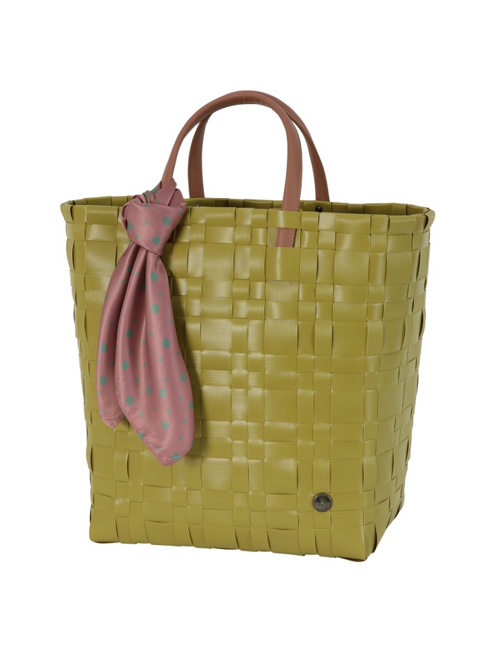 Einkaufstasche - Freizeittasche mit Schal, natural lime