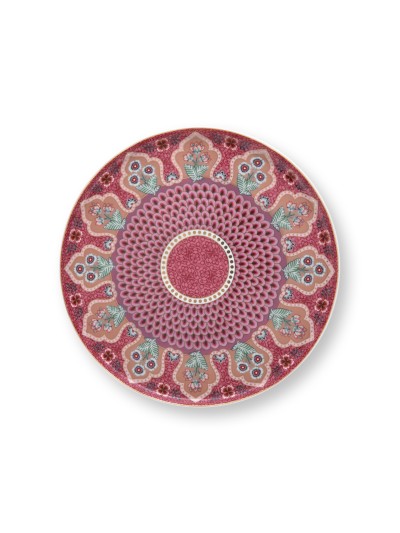 Flower Festival, Kuchenplatte auf Fuß, Dunkelpink, 21cm