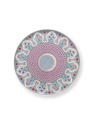 Flower Festival, Kuchenplatte auf Fuß, Hellblau, 21 cm