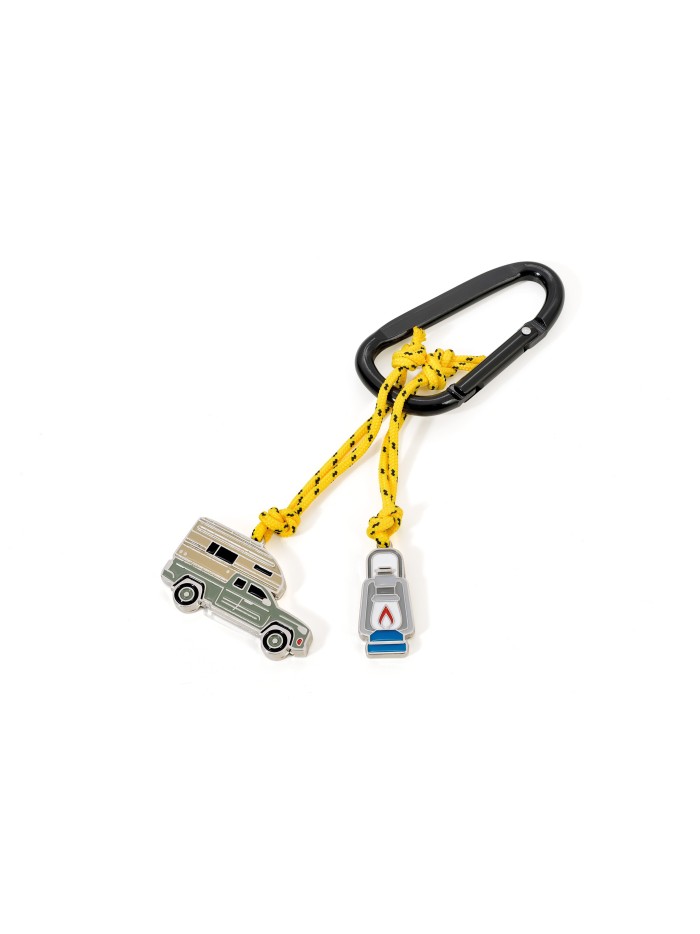 Schlüsselanhänger Camping mit Karabiner Schlüsselanhänger Camping mit Karabiner