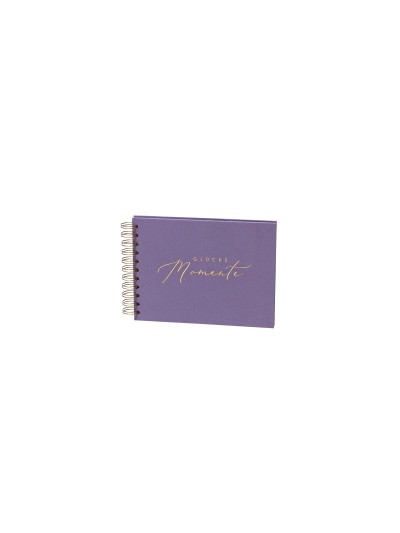 Fotoalbum - Gästebuch "Glücks-Momente" 19,5 x 14,5 cm, Lavendel