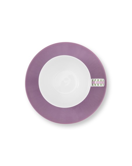 Lily & Lotus Cappuccino Kaffee Tee Tasse 2 tlg. Tiles Lilac 280 ml