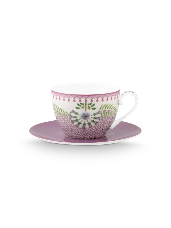 Lily & Lotus Cappuccino Kaffee Tee Tasse 2 tlg. Tiles Lilac 280 ml Lily & Lotus Cappuccino Kaffee Tee Tasse 2 tlg. Tiles Lilac 280 ml