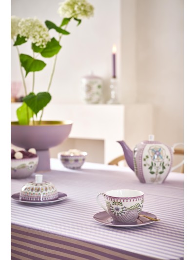 Lily & Lotus Cappuccino Kaffee Tee Tasse 2 tlg. Tiles Lilac 280 ml Lily & Lotus Cappuccino Kaffee Tee Tasse 2 tlg. Tiles Lilac 280 ml