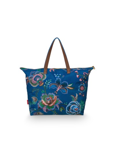 Pip Studio Einkaufs - Strand - oder Saunatasche Tilda, Fiore Blue 66 x 20 x 44 cm