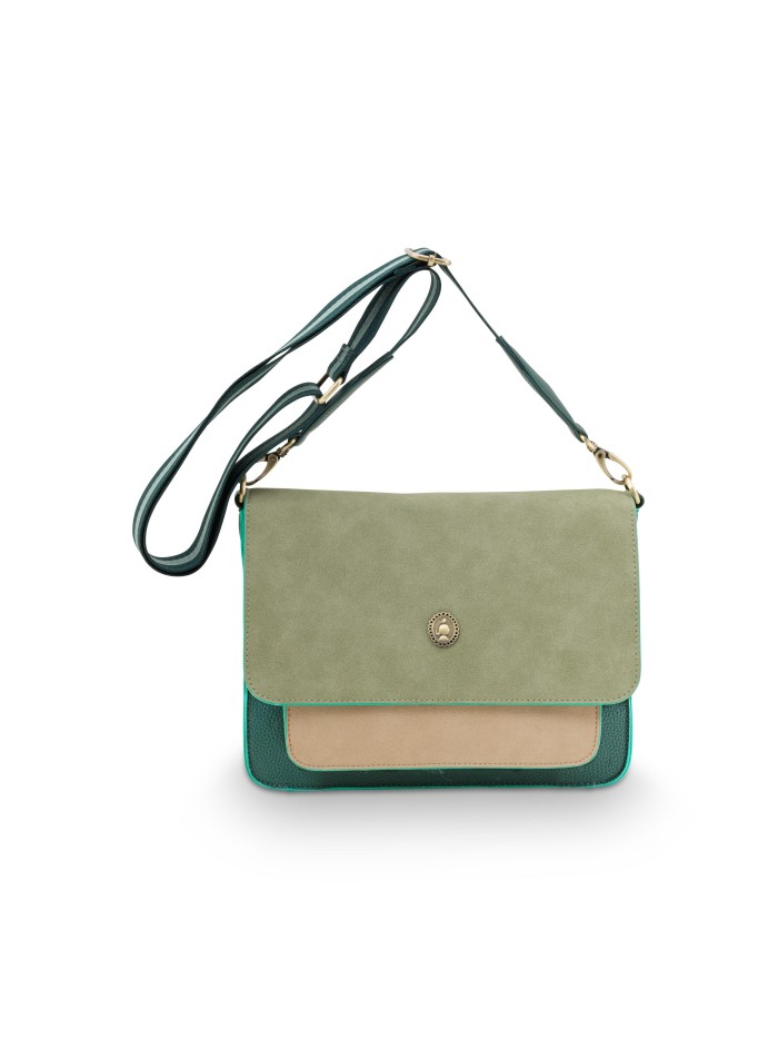 Pip Studio Umhängetasche - Handtasche Fenna, Flap Medium Green 25 x 7 x 20 cm Pip Studio Umhängetasche - Handtasche Fenna, Flap Medium Green 25 x 7 x 20 cm