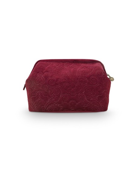 Kosmetiktasche Large Velvet Quiltey Days Red 30 x 20,7 x 10 cm