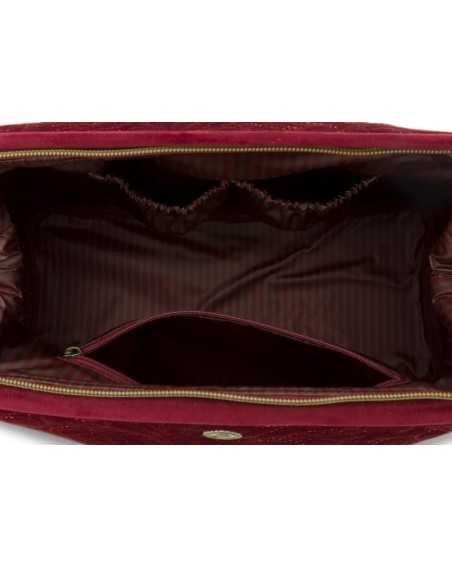 Kosmetiktasche Large Velvet Quiltey Days Red 30 x 20,7 x 10 cm