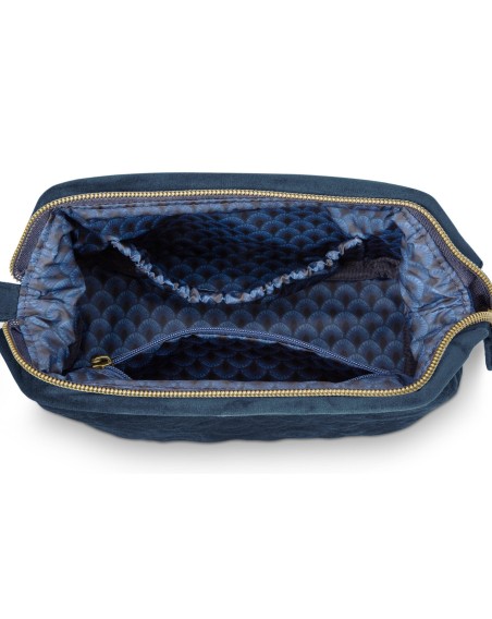 Kosmetiktasche Small Velvet Quiltey Days Blue 19 x 12 x 8,5 cm