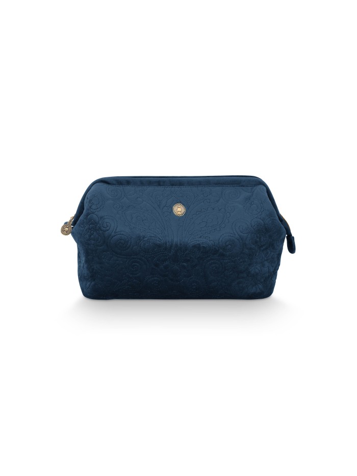 Kosmetiktasche Large Velvet Quiltey Days Blue 30 x 20,7 x 10 cm