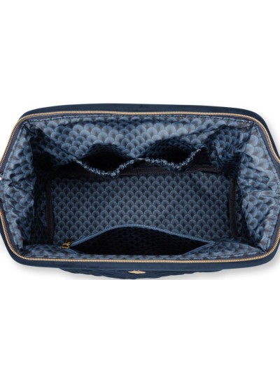 Kosmetiktasche Large Velvet Quiltey Days Blue 30 x 20,7 x 10 cm