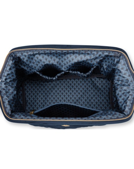 Kosmetiktasche Large Velvet Quiltey Days Blue 30 x 20,7 x 10 cm
